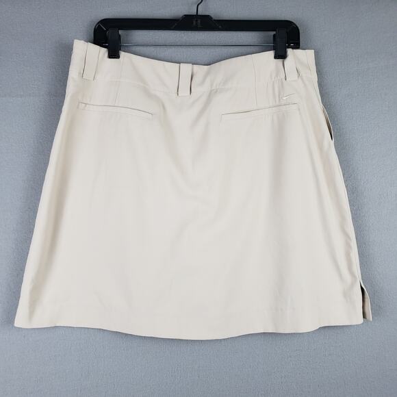 Nike Golf Women's Size 12 Fit Dry Athletic Skort Beige Cream Sporty Pickleball - Picture 2 of 10